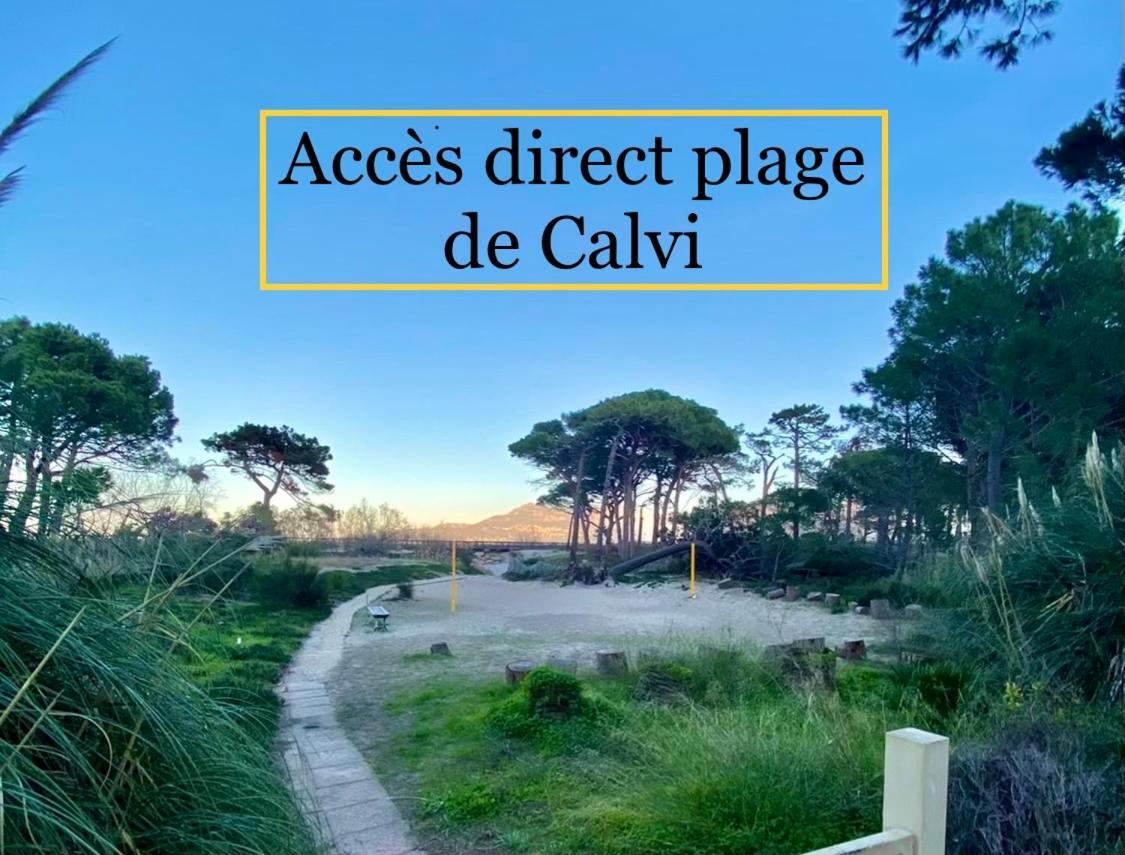 Duplex Calvi Direct Plage Exterior foto